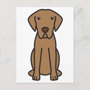 Chesapeake Bay Retriever Dog Cartoon Postcard
