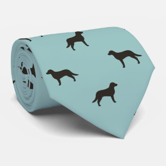 Chesapeake Bay Retriever Dog Silhouettes Pattern Tie