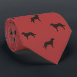 Chesapeake Bay Retriever Dog Silhouettes Pattern Tie<br><div class="desc">This original Chesapeake Bay Retrievers pattern neck tie makes a great gift for dog dads! Available in a variety of colours, this cool tie makes a statement for anyone who loves a Chessie. An awesome gift for the guy who wears a tie for business, or for special events like holiday...</div>