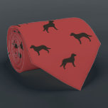 Chesapeake Bay Retriever Dog Silhouettes Pattern Tie<br><div class="desc">This original Chesapeake Bay Retrievers pattern neck tie makes a great gift for dog dads! Available in a variety of colours, this cool tie makes a statement for anyone who loves a Chessie. An awesome gift for the guy who wears a tie for business, or for special events like holiday...</div>