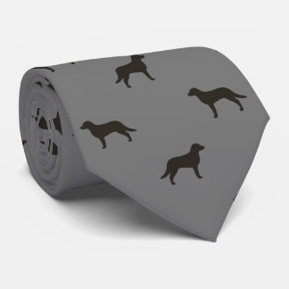 Chesapeake Bay Retriever Dog Silhouettes Pattern Tie