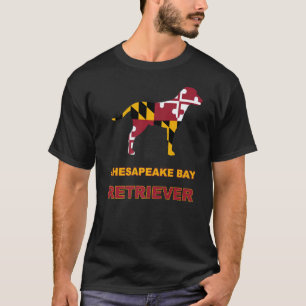 Chesapeake Bay Retriever Maryland Flag Dog Labrado T-Shirt