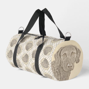 Chesapeake Bay Retriever Painting Original Dog Art Duffle Bag