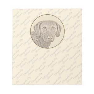 Chesapeake Bay Retriever Painting Original Dog Art Notepad