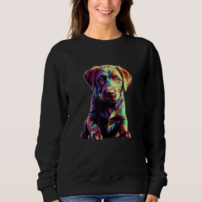 Chesapeake Bay Retriever Puppy Dog Pop Art Sweatshirt (Front)