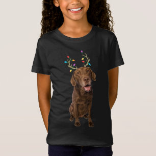 Chesapeake Bay Retriever Reindeer Christmas Dog T-Shirt