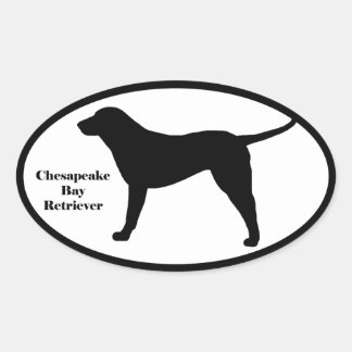 Chesapeake Bay Retriever SIlhouette Oval Sticker