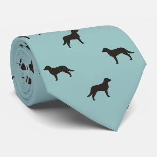 Chesapeake Bay Retriever Silhouettes Pattern Tie