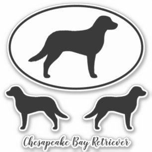 Chesapeake Bay Retriever Silhouettes Sticker Set