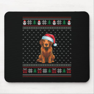 Chesapeake Bay Retriever Wearing Santa Hat Xmas Do Mouse Pad