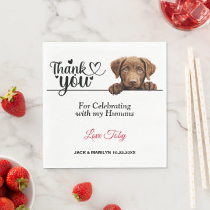 Chesapeake Bay Retriever Wedding Reception Napkin