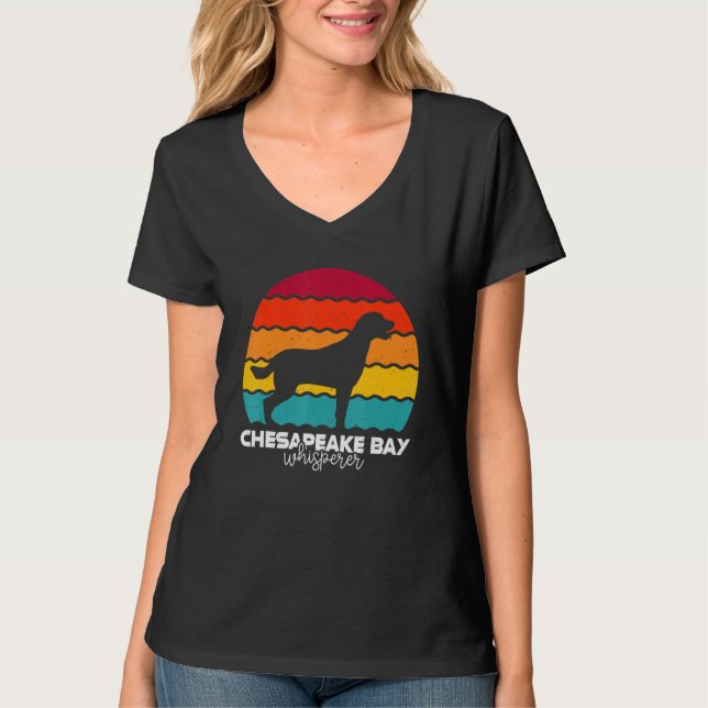Chesapeake Bay Retriever Whisperer Retro T-Shirt (Front)