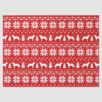 Chesapeake Bay Retrievers Christmas Pattern Red
