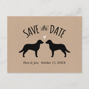 Chesapeake Bay Retrievers Wedding Save the Date Announcement Postcard