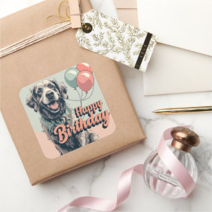 Chesapeake Bay Terrier Colourful Square Sticker