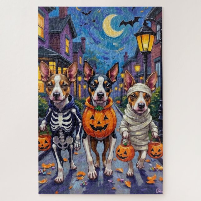 Chesapeake Bay Terrier Dogs Halloween Costumes Jigsaw Puzzle (Vertical)