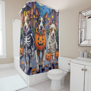 Chesapeake Bay Terrier Dogs Halloween Costumes Shower Curtain