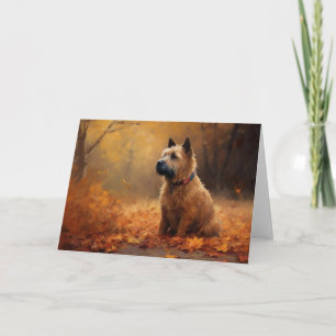 Chesapeake Bay Terrier in Autumn Leave             Card