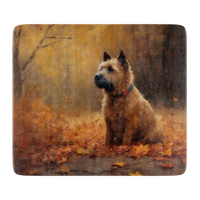 Chesapeake Bay Terrier in Autumn Leave             Cutting Board (Front)