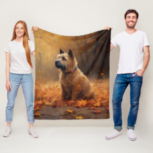Chesapeake Bay Terrier in Autumn Leave             Fleece Blanket