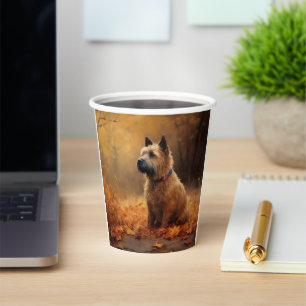 Chesapeake Bay Terrier in Autumn Leave             Paper Cups