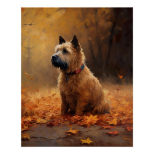 Chesapeake Bay Terrier in Autumn Leave             Poster