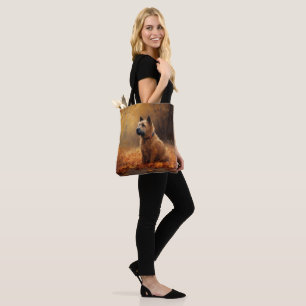 Chesapeake Bay Terrier in Autumn Leave Tote Bag