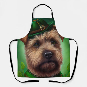 Chesapeake Bay Terrier in St. Patrick's Day Dress Apron