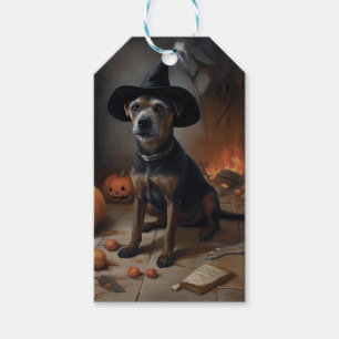 Chesapeake Bay Terrier Pumpkins Halloween Scary Gift Tags