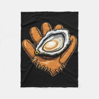 Chesapeake Catchers Funny Sell Oyster Seafood Love Fleece Blanket