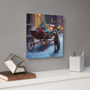 Chesapeake Christmas Festive Season Square Wall Clock