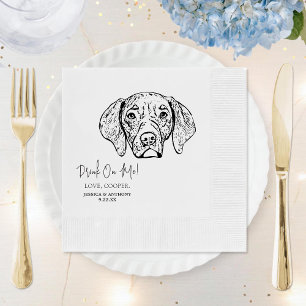 Chesapeake Dog Custom Dog Wedding Napkins