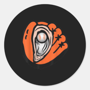 Chesapeake-oyster-catchers-baseball  classic round sticker