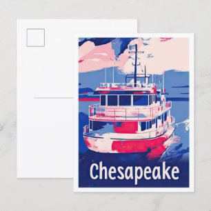 Chesapeake Virginia Vintage Travel Illustration Postcard