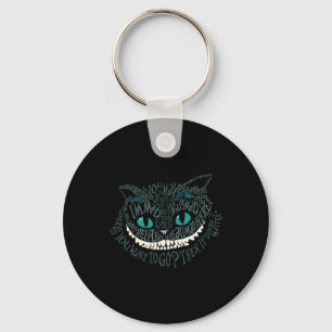 Cheshire Alice Cat Were All Mad Here Wonderland Ho Key Ring