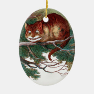 Cheshire Cat 2 Ceramic Tree Decoration