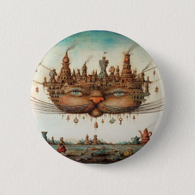 Cheshire Cat 6 Cm Round Badge (Front)