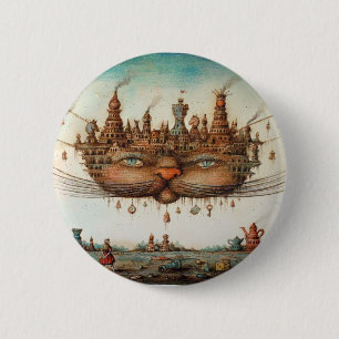 Cheshire Cat 6 Cm Round Badge