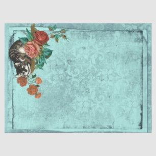 Cheshire Cat Alice in Wonderland Decoupage Tissue Paper