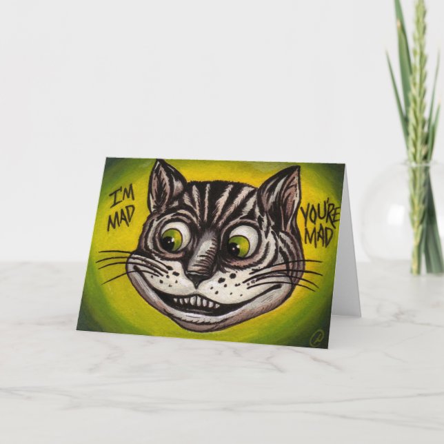 CHESHIRE CAT Alice in Wonderland Note Card (Front)