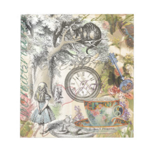 Cheshire Cat Alice in Wonderland Notepad