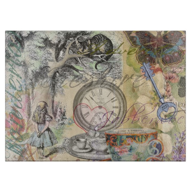 Cheshire Cat Alice Wonderland Classic Cutting Board (Front)