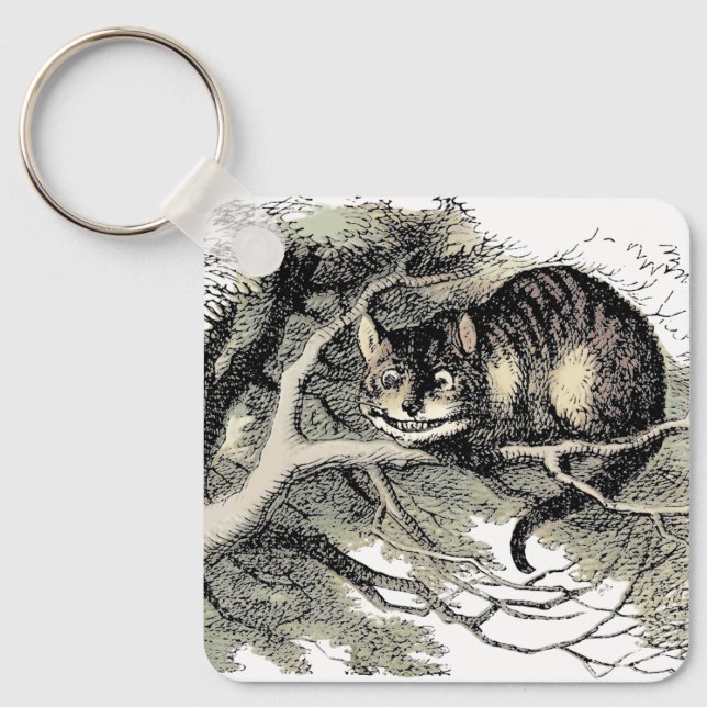 Cheshire Cat Alice Wonderland Classic Key Ring (Front)