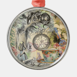 Cheshire Cat Alice Wonderland Classic Metal Tree Decoration