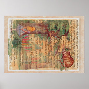 Cheshire cat and Alice Poster