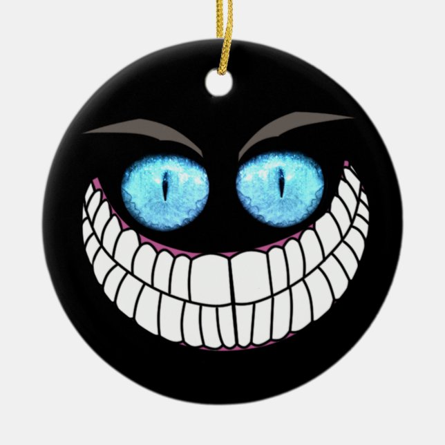 Cheshire Cat - Blue Eyes Ornament (Front)