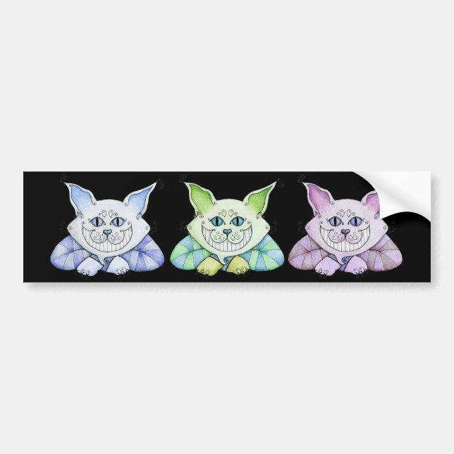 Cheshire Cat Bumper Sticker (Front)