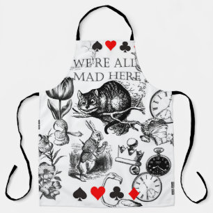 cheshire cat classic alice in wonderland art apron