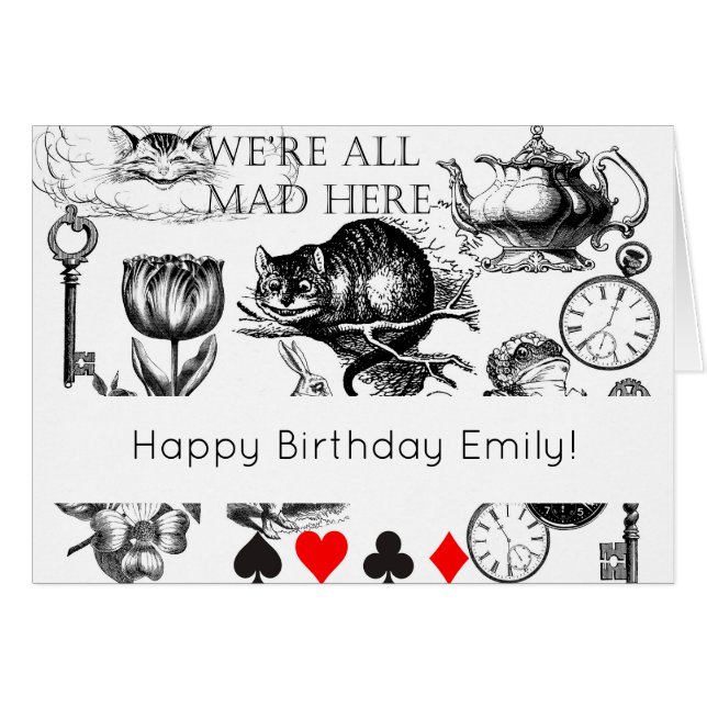 Cheshire Cat classic alice in wonderland mad (Front Horizontal)