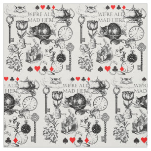 Cheshire Cat classic alice in wonderland mad Fabric